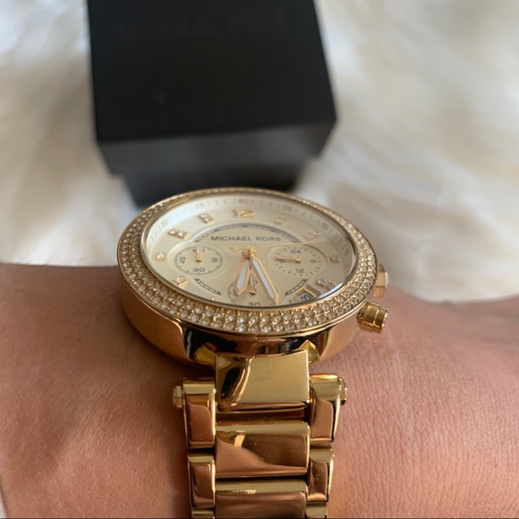 Michael Kors Parker Chronograph Gold Watch Mk5354 - Picture 3 of 11